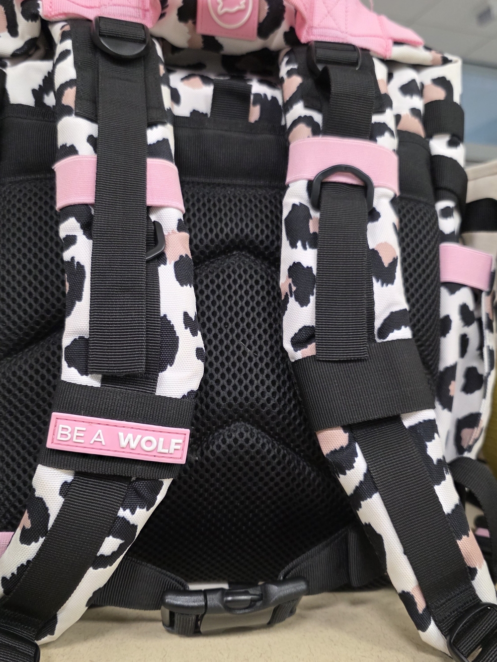 WOLFpak Women's Pink Black Leopard Print Backpack - Picture 3 of 5